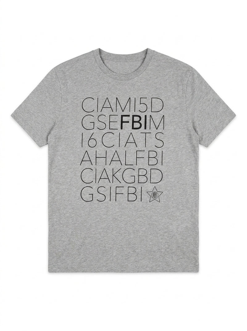 T-Shirt CIA MI5 DGSE FBI unisexe